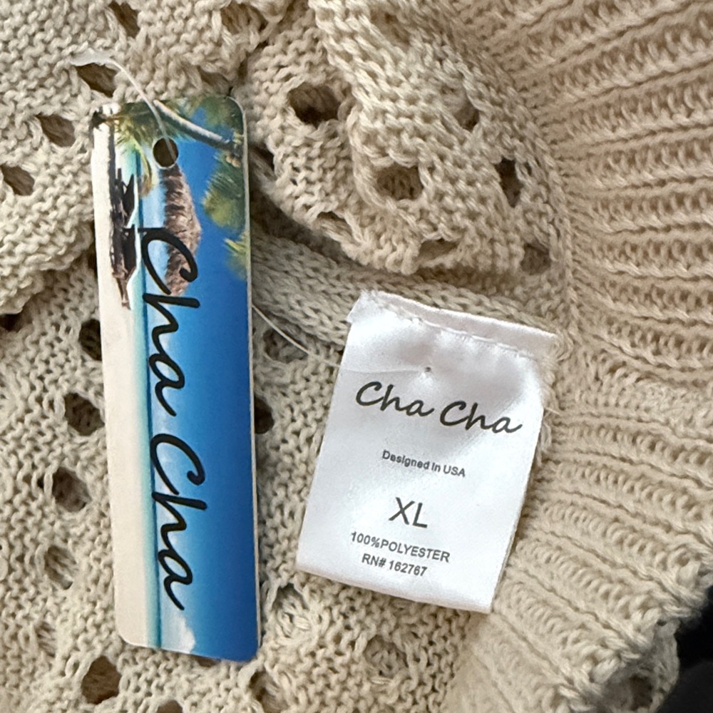 Sleeper Cha-Cha Vente Cream Crochet Lounge Beach Pants NWT Sz XL Ret $158 - Picture 6 of 7
